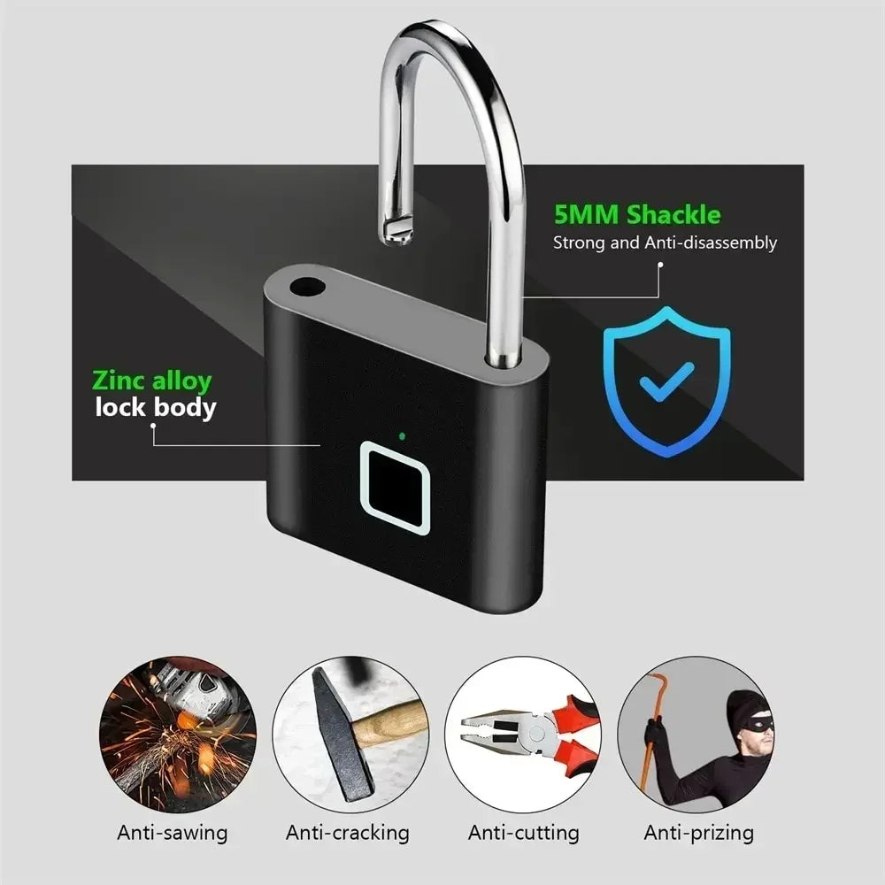 Smart Fingerprint Lock – Unlock with a Touch, No Keys, No Worries, perfect for Gym