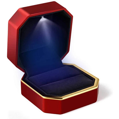 1  LED Jewelry / Ring Box Luxury Velvet . A Presentation That Shines Bright