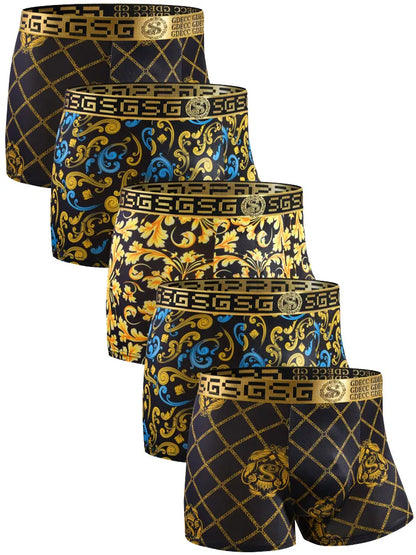 Golden Temptation – 5-Piece Luxury Boxer Set - Gift Box