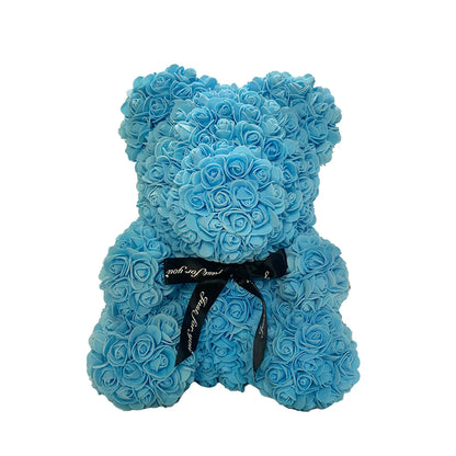 Handmade Rose Teddy Bear 25cm flower The Perfect Symbol of Love