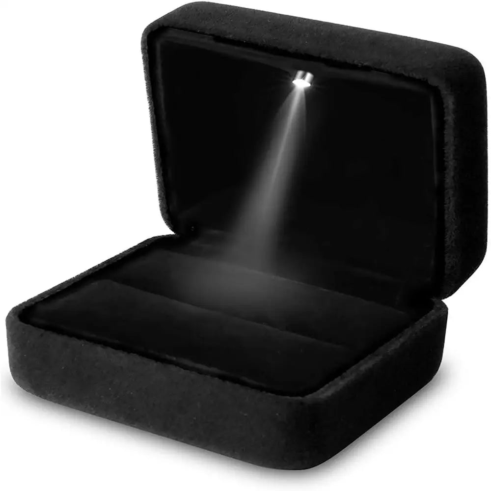 1  LED Jewelry / Ring Box Luxury Velvet . A Presentation That Shines Bright