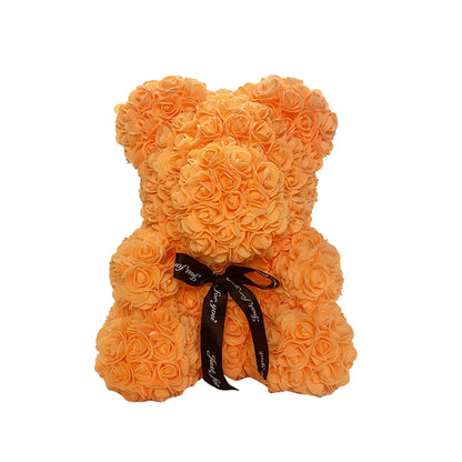 Handmade Rose Teddy Bear 25cm flower The Perfect Symbol of Love