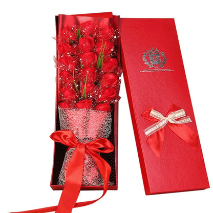 Love Delivered to Your Doorstep - 18 Eternal Soap Roses in a Luxurious Gift Box