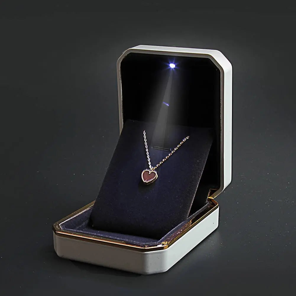 1  LED Jewelry / Ring Box Luxury Velvet . A Presentation That Shines Bright