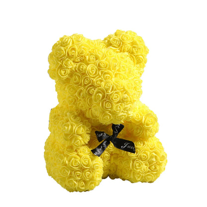 Handmade Rose Teddy Bear 25cm flower The Perfect Symbol of Love